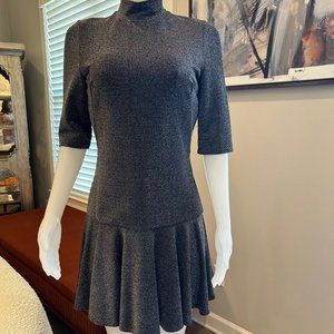Black Halo Metallic Knit Tinkerbell Sheath Dress